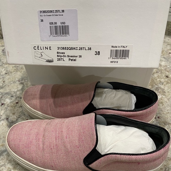 CÉLINE SLIP ON SNEAKER SKATE CANVAS “PETAL” 38 EUR - Picture 6 of 11